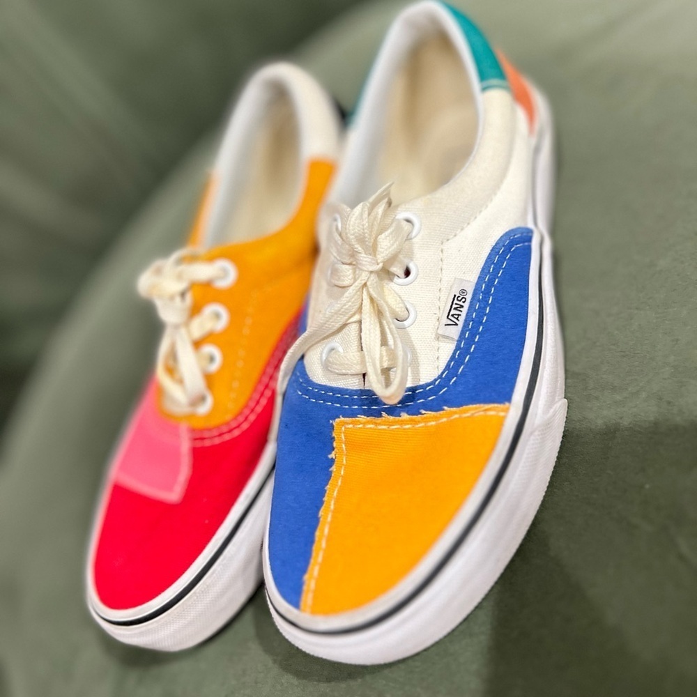 Vans Era Patchwork  Womens Size 6.0 women’s Red Blue Pink  Shoes